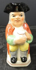 Rare 19th Century Staffordshire Toby Jug Holding Flagon With Removable Lid - Picture 1 of 8