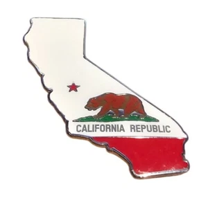 PD California Republic State Bear Kühlschrankmagnet 2" Souvenir rot weiß Metall - Bild 1 von 3