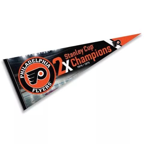 Philadelphia Flyers 2 Time Stanley Cup Champions Pennant Flag Cover
