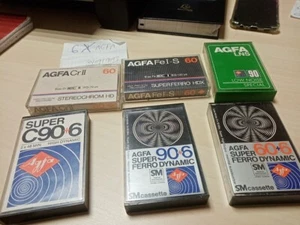 agfa /lns-lot 6 K7 AUDIO BLANK-stereochrome/feI-s-audio tape-cassette - Picture 1 of 1