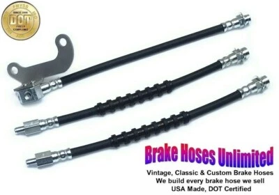 КОМПЛЕКТ ТОРМОЗНЫХ ШЛАНГОВ Mercury Monterey 1967 1968 - передний барабан - Изображение 1 из 2