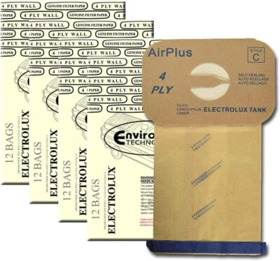 EnviroCare 48 Electrolux Type C Tank Model Vacuum Cleaner Bags 4 Ply, tan - Image 1 of 4