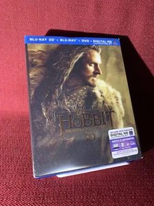 THE HOBBIT: THE DESOLATION OF SMAUG 3D + Blu + DVD No Digital W/ Lenticular SLIP - Picture 1 of 12