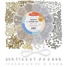 Incraftables 600pcs Spacer Beads Set for Jewelry Making 12 Styles (Gold, Silver)