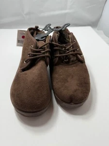 Highland Mens Brown Low Top Lace Up Suede Shearling Lined Chukka Boots Size: 2/3 - Picture 1 of 6
