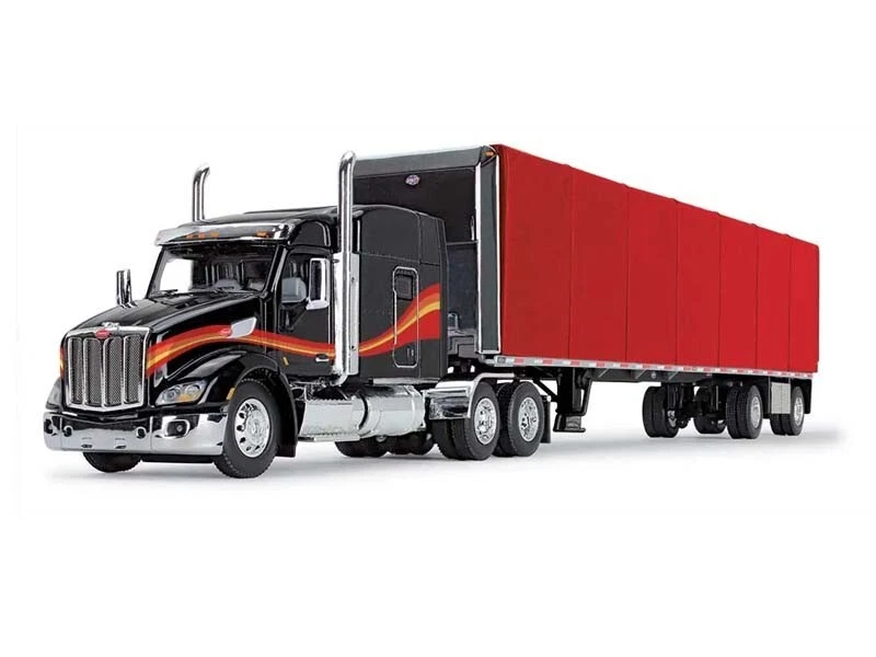 Peterbilt 型号 579 带实用滚篷拖车 1: 64 比例 - First Gear 60-1610 — 第 1/1 张图片