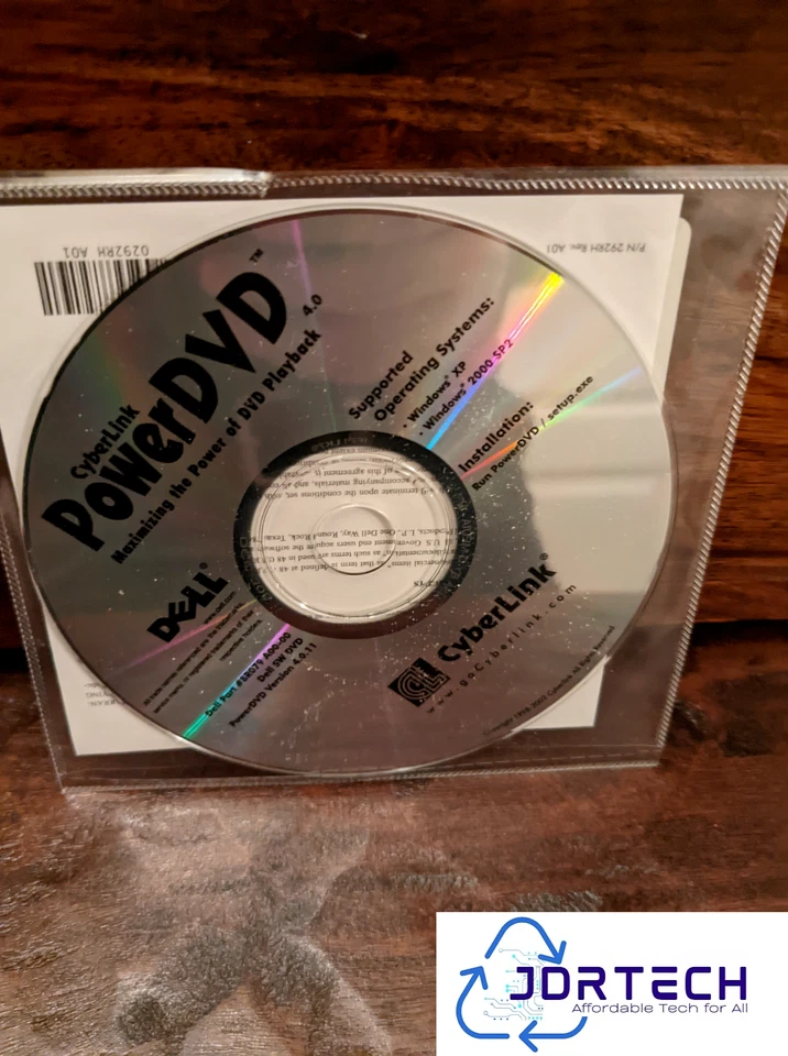 Dell CyberLink Power DVD 4.0C Windows XP/2000 DELL #D0836 A00-00. New - Image 1 of 2