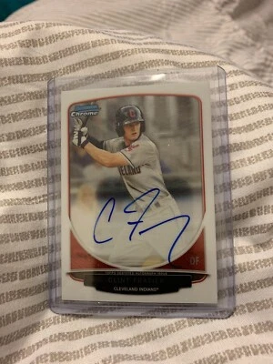2013 Bowman Chrome Draft Clint Frazier Rookie RC Base Auto NY Yankees Prospect - Image 1 of 2
