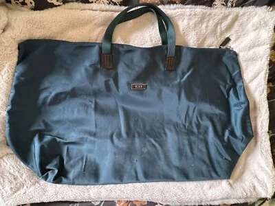 Tumi Deep Teal  Blue Nylon Travel Overnight Weekender Fold Up Duffel Bag Used - Image 1 of 4