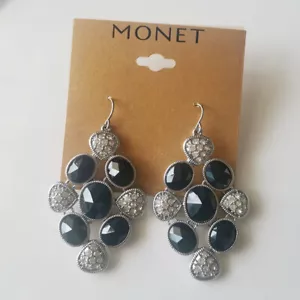 New Monet Floral Drop Dangle Earrings Heavy Gift Fashion Women Party Jewelry - Picture 1 of 3