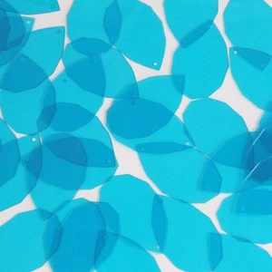 Lentejuelas Facet Gem Lágrima 1.25" Azul Aqua Transparente Brillante Ver-Thru - Imagen 1 de 1