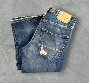 Abercrombie & Fitch Jeans Boys 10 Bootcut Flare Distressed Thrashed Lowe Rise - Picture 1 of 17