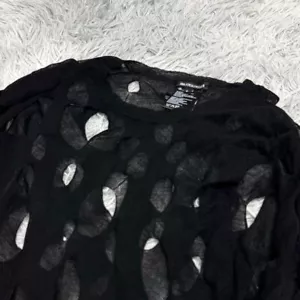 Maglione maglia vintage Ann Demeulemeester fori nero taglia L usato - Foto 1 di 8