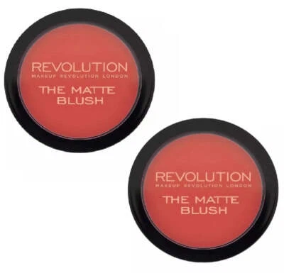 Pack of 2 Makeup Revolution Beauty The Matte Blush, New Rules - Image 1 of 4