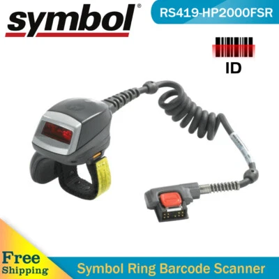 Symbol RS419-HP2000FSR Hands-free Wearable 1D Rugged Ring Barcode Scanner - Image 1 of 4