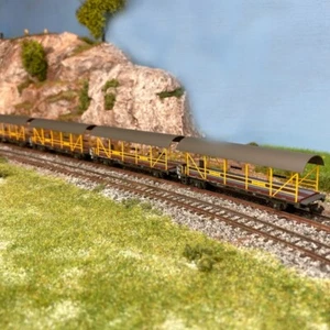 4 wagons porte-autos couverts, BLS, Ep IV - LEMKE Collection LC96010 - N 1/160 - Imagen 1 de 4