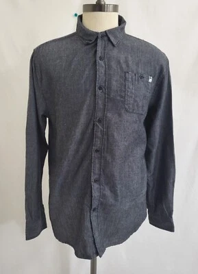 DC Co Shirt Mens Large Dark Grey  Long Sleeve Button Down Shirt - Image 1 of 4
