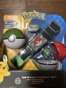 Pokemon Bulbasaur Quick Ball & Premier Ball Clip 'N' Go Poke Ball Belt DMG Box - Picture 1 of 5