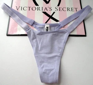 VICTORIA'S SECRET PINK High Leg Micro Thong Panty VS Purple Cloud Shine XL 2XL - Picture 1 of 6