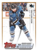 2020-21 Topps NHL Stickers #625 Erik Karlsson NM-MT Sharks Topps of the Decade