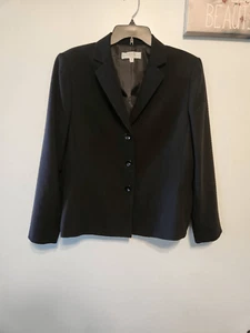 Kasper Size 16P Petite Black Blazer Sportcoat - Picture 1 of 4