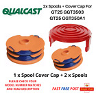 Qualcast Ggt350a Spool Cap + 2 X Spool For Grass Trimmer Strimmer Gt25 Fast Post