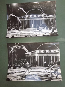 1980 DDR 2x presse photo 17x23 ZIRKUS AEROS circus Trampolin Fangstuhl circus - Bild 1 von 1