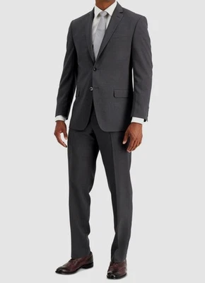 Traje Chaqueta Pantalones Marc New York Para Hombre Gris Ajuste Moderno 2 Piezas Talla 42L 35W 33L Foto 1 de 4