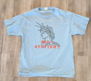 Camiseta Política De Colección Estatua de la Libertad Gran Puerto y Compañía ¿Tartamudeé? - Imagen 1 de 7
