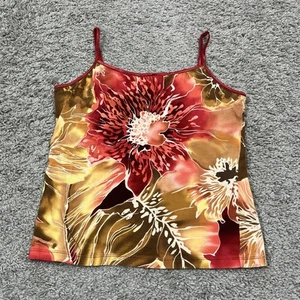 Vintage Y2K 00s Colorful Hibiscus Flower Retro Camisole Top Hawaiian Size XL - Picture 1 of 6