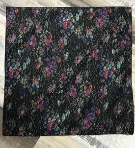 Vintage Symphony Scarf 20" Square Bandana Wrap Scarf Black Purple Seafoam - Picture 1 of 6