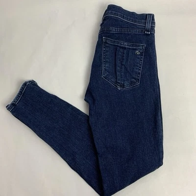 Women’s Rag & Bone Capri Jeans 24 Blue High Rise Stretch Dark Wash - Image 1 of 4