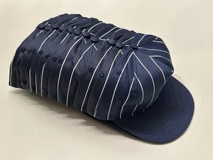 12 VTG 90’s Blue With White Pinstripe Hat Snapback Baseball Trucker Blank NOS - Picture 1 of 11