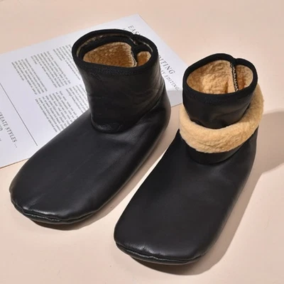 Warm Your Feet This Season Unisex Thick Fleece Lined Anti Slip Boot Socks - Image 1 of 4