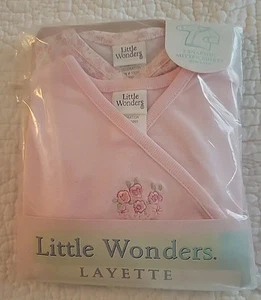 Little Wonders Layette 2 Snapside Mitten Shirts Newborn NIP - Picture 1 of 8