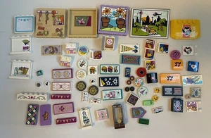 LEGO Friends Spezialblöcke Steine bedruckt Aufkleber Lot 70 Stck. Pferd Burg Diner - Bild 1 von 7