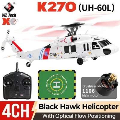 Wltoys K270(UH-60L) RC Helicopter 4CH Brushless With Optical Flow Positioning - Image 1 of 4