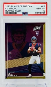 POP1๐คฉ โ23 CJ Stroud Panini Player Of The Day Gold/10 RC/SP-PSA10 ๐- TEXANS - Picture 1 of 2