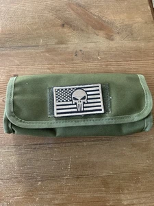 Tactical MOLLE Shotgun Shell Pouch OD Green - 18 Round Munition Holder w/ Patch - Bild 1 von 4