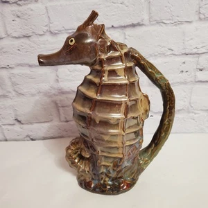 Seahorse Water Pitcher Coastal Kitchen Decor - Picture 1 of 11