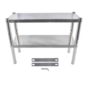 11.8x 30/48/60/72 inch Height Adjustable 2 Tiers Stainless Shelf for Restaurant - Picture 1 of 62