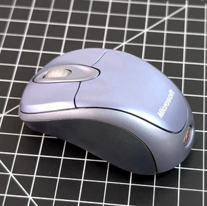 Microsoft Wireless Notebook Optical Mouse Blue 3000 MSK-1056 w/ USB Receiver - Picture 1 of 5