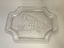 Antique Canton Glass Raikroad Plate Train Platter Bread Server EAPG 1882