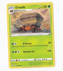 2021 Pokémon Stage 1 CRUSTLE HP 130 012/203 Evolves from Dwebble - Picture 1 of 1