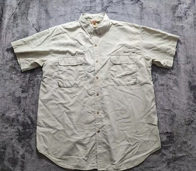 Camisa Redington manga corta abotonada UPF 30+ para hombre talla grande beige Foto 1 de 4