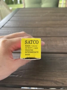 Satco - S3225 tubular frosted 40w intermediate base lightbulb - Picture 1 of 4