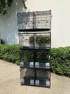 Set of 4 Stackable Breeding Bird Cage for Canary Finch Small Birds - Picture 1 of 15