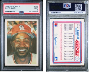 1986 Sportflics Ozzie Smith #121 Cardinals PSA 9 101748069 POP 7 - Picture 1 of 1