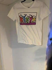 Keith Haring Men's Short Sleeve T-Shirt New - Dancing People Small - Picture 1 of 7