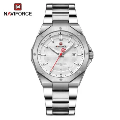 NAVIFORCE Men Watch Military Steel Wristwatch Luminous Hand Male Business Watch - Image 1 of 4